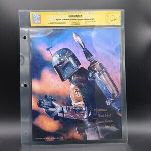 Star Wars Boba Fett Jeremy Bulloch Autographed Photo CGC Signature Personalized